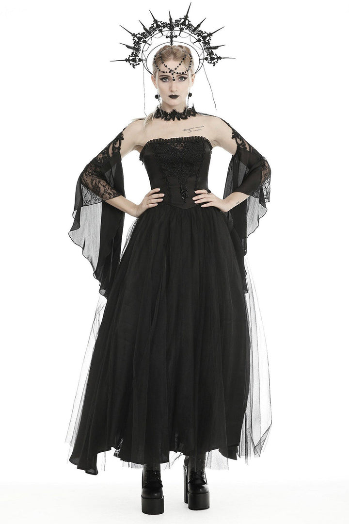 long black maxi dress for women