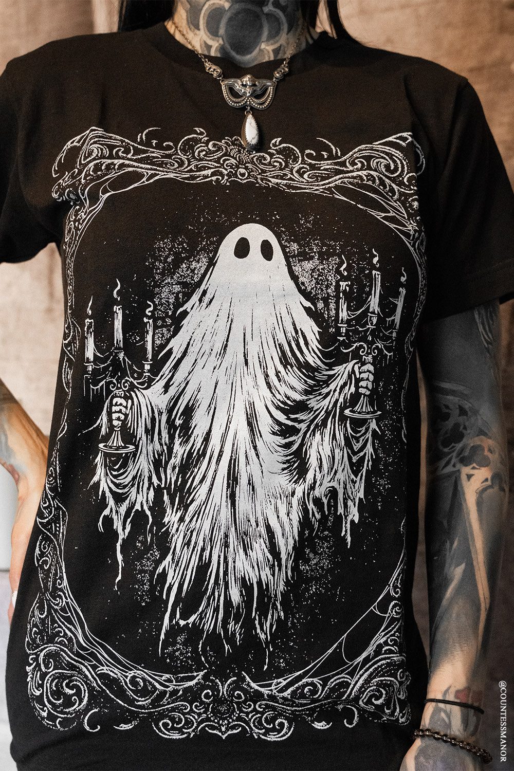 gothic cameo frame ghost shirt
