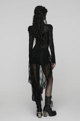 womens mid-rise gothic shorts with attached ruffle skirt by punk rave 