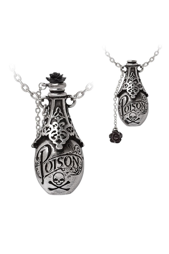 alchemy england poison bottle silver necklace