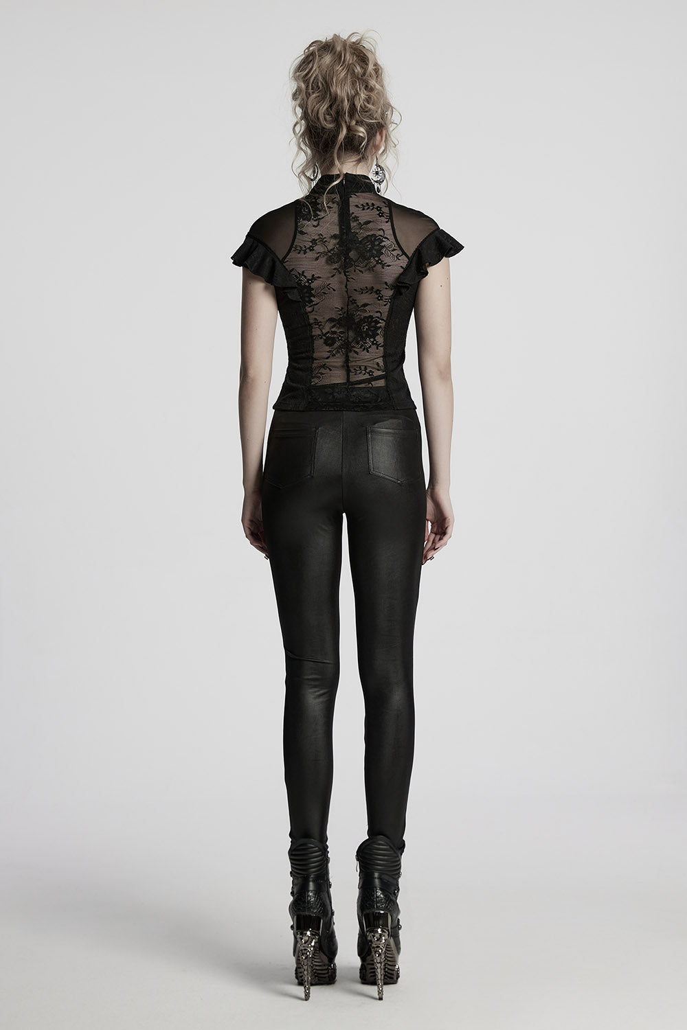 womens sheer back top