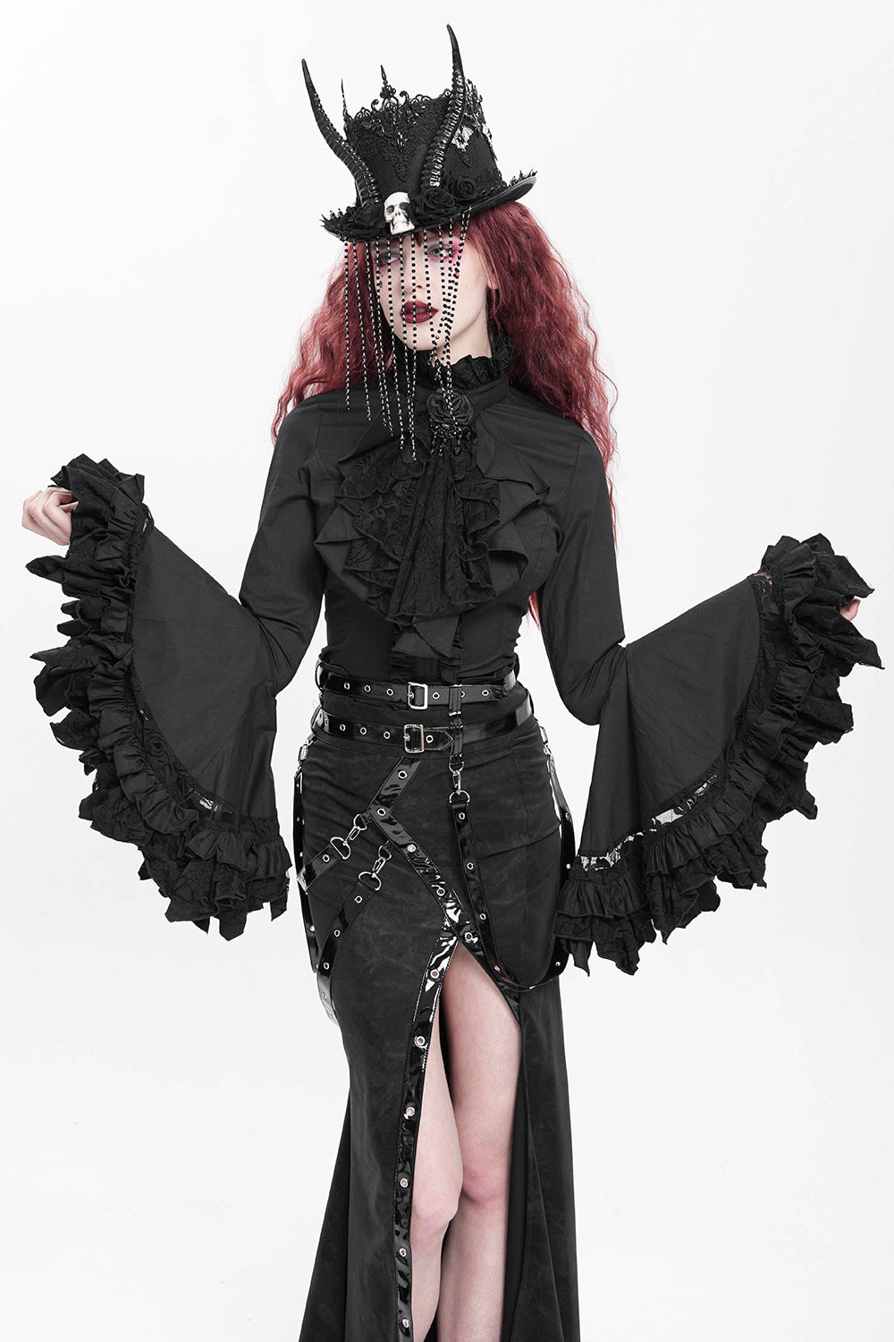 womens witchy tattered top