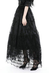 black long womens maxi skirt