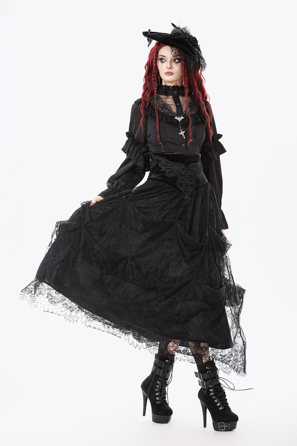 Ravenhall Draped Lace Skirt