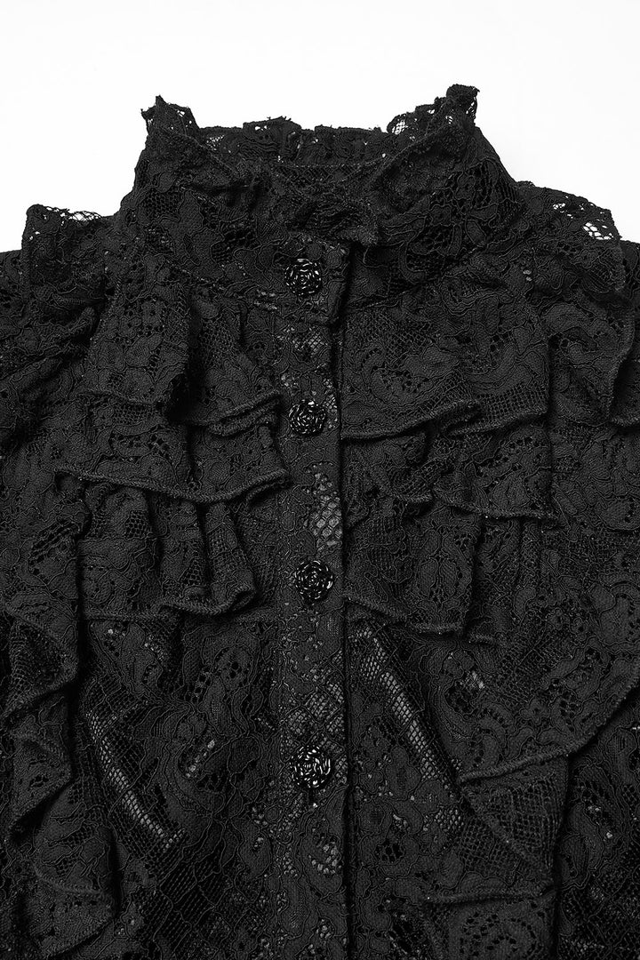 vintage billowy sleeve gothic top corset with flared sleeves