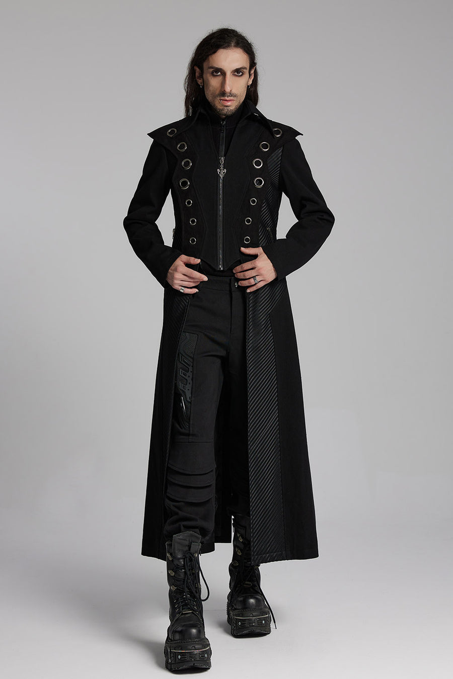 mens long goth coat