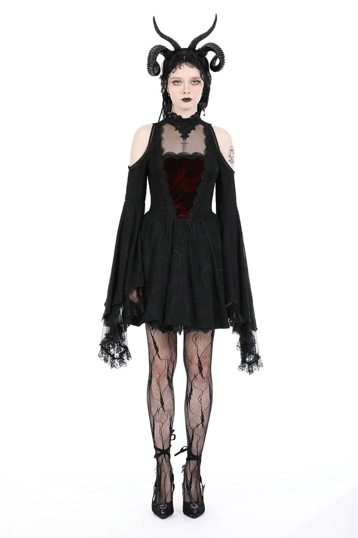 gothic short dress womens