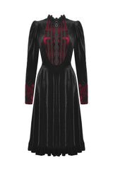lace black velvet dress