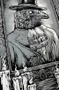 Victorian Goth Gentleman Crow Hoodie w/ Raven Sleeves
