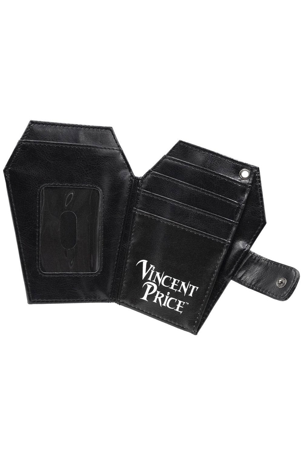 gothic vegan leather coffin-shaped wallet