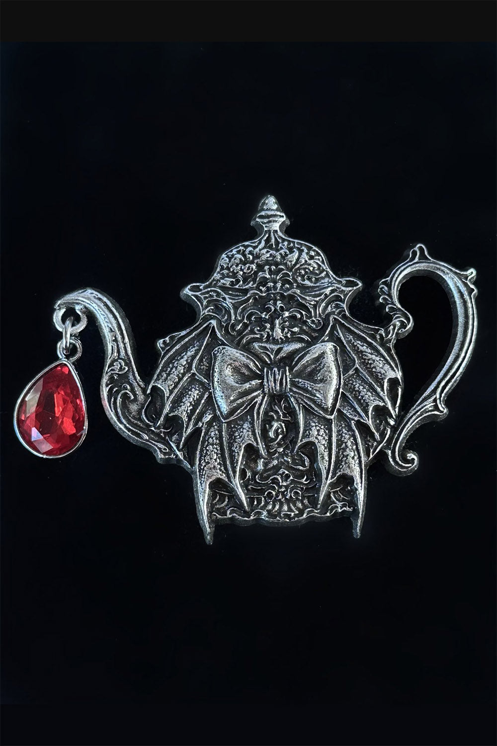 gothic alice in wonderland tea pot hair bow 