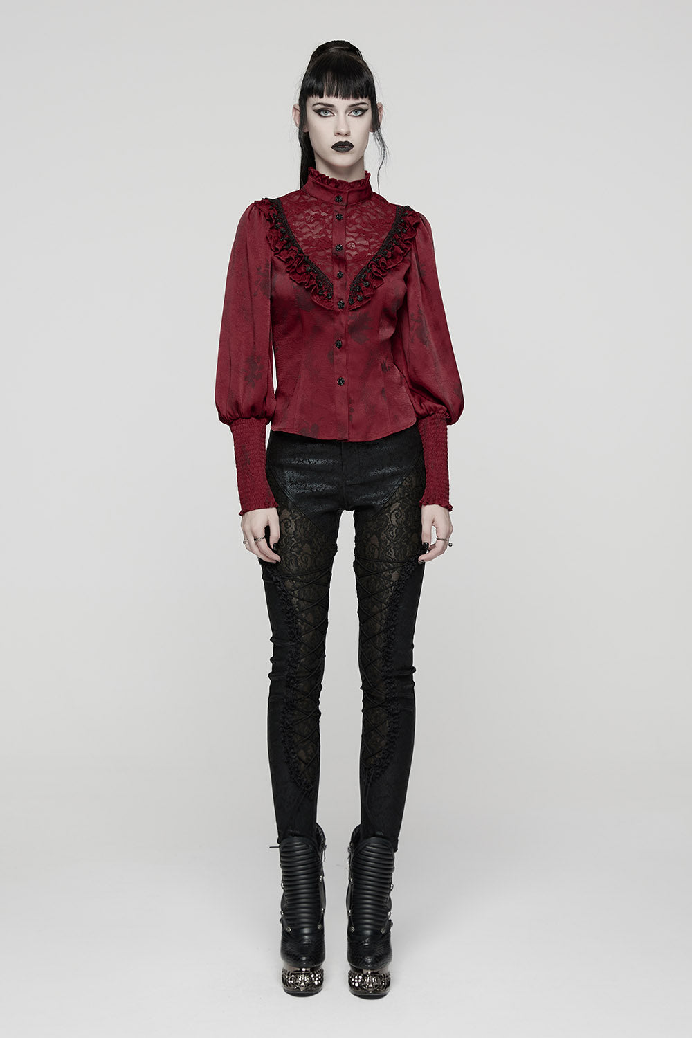 lace-up steampunk blouse