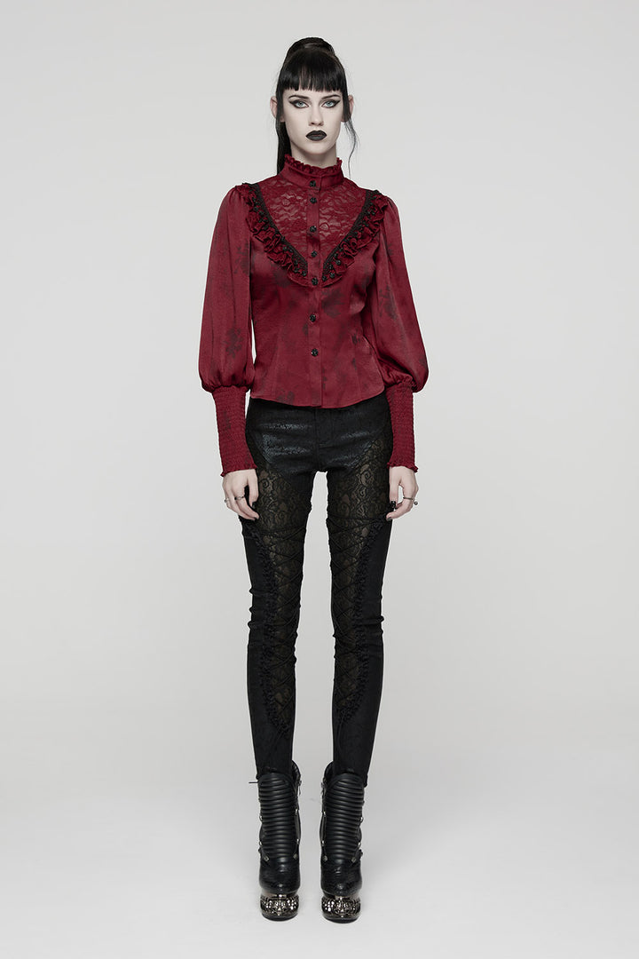 lace-up steampunk blouse