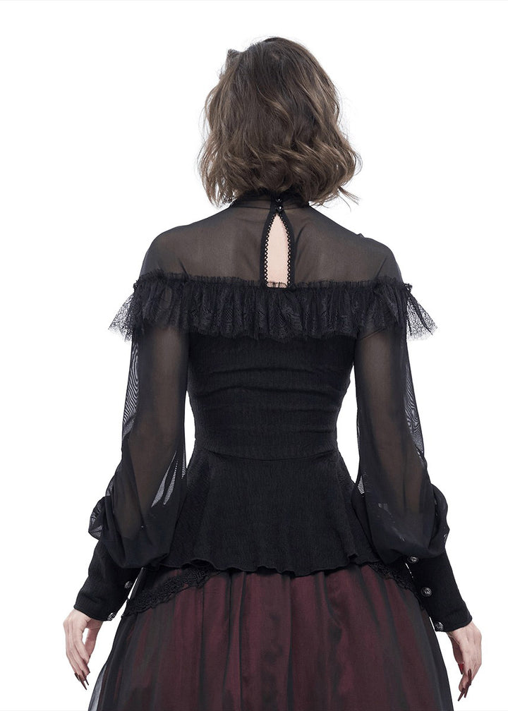 pretty lace gothic top for women