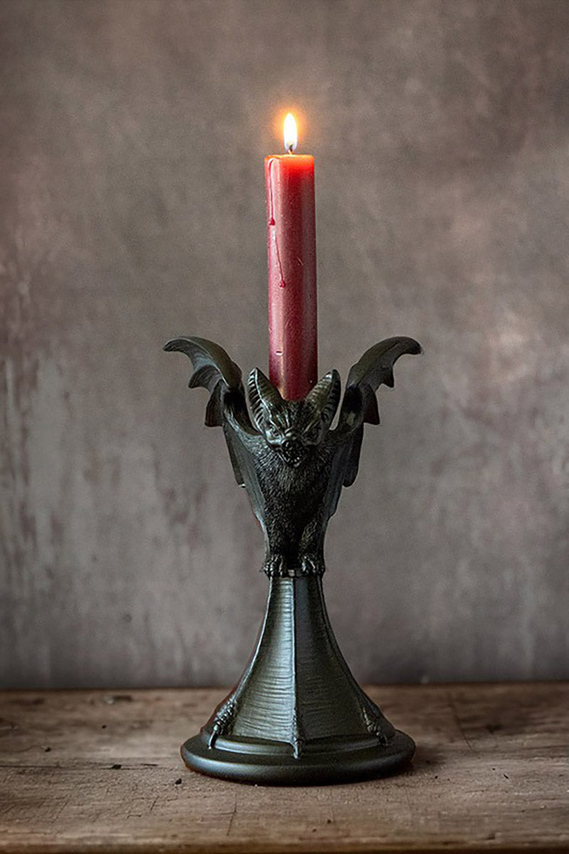 Alchemy Gothic Vespertilio Bat Candlestick Holder V114