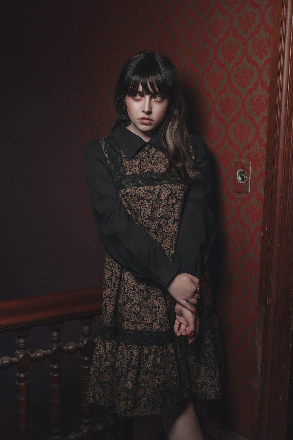 haunting dark bohemian 70s inspired dress by lively ghosts 