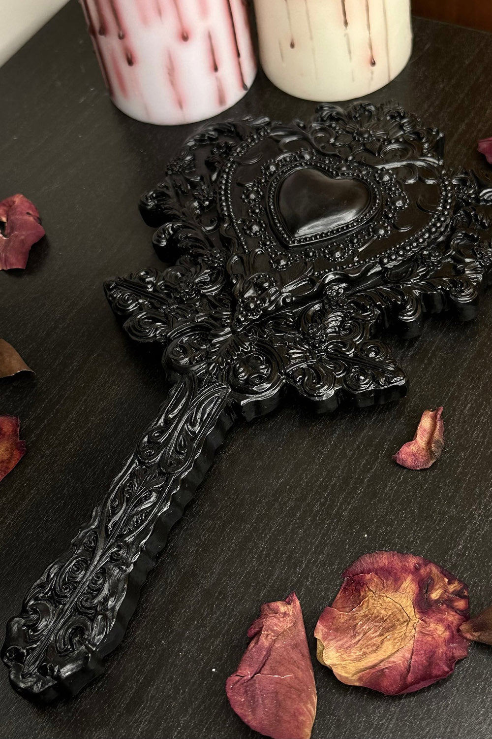 romantic goth styled vanity table mirror