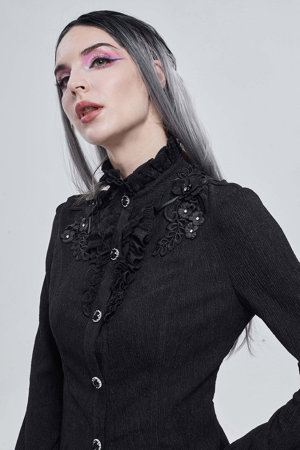 slim fit gothic blouse
