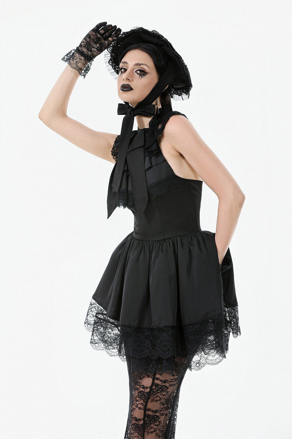 unstructured goth floppy hat
