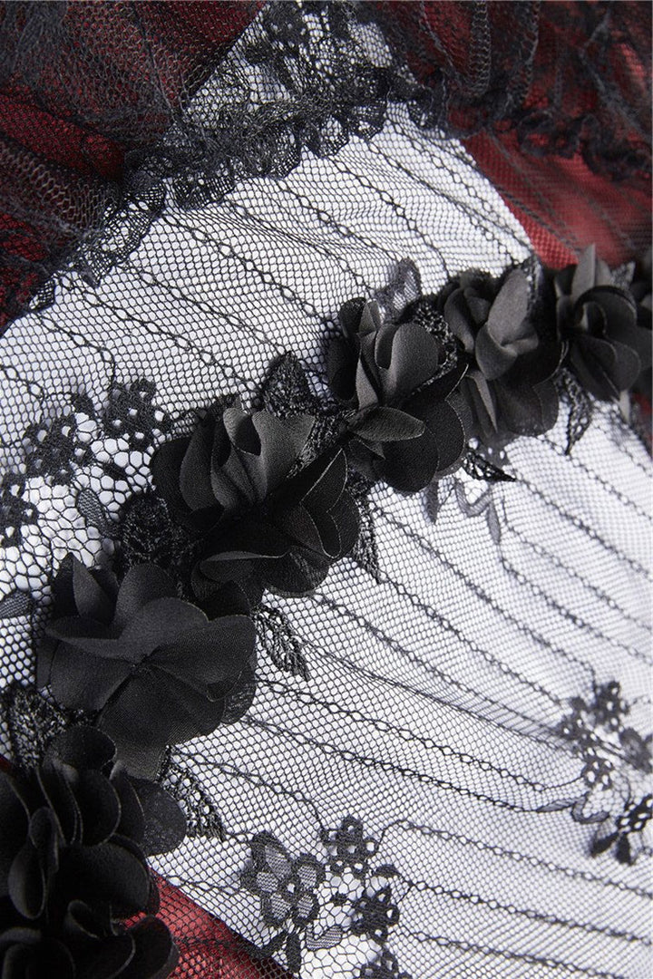 Victorian Goth Bustle Maxi Skirt
