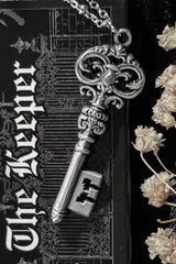 stainless steel gothic key necklace