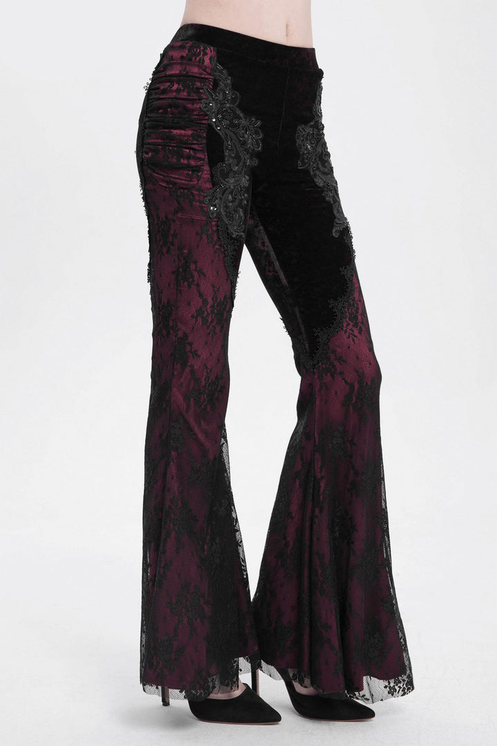 vintage inspired gothic flared leggings