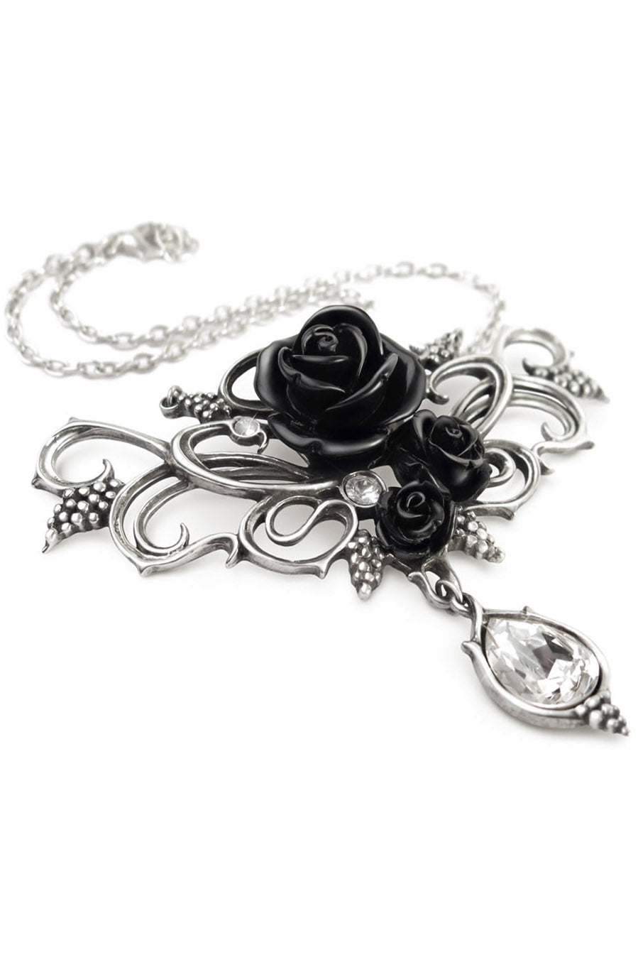 gothic rose necklace