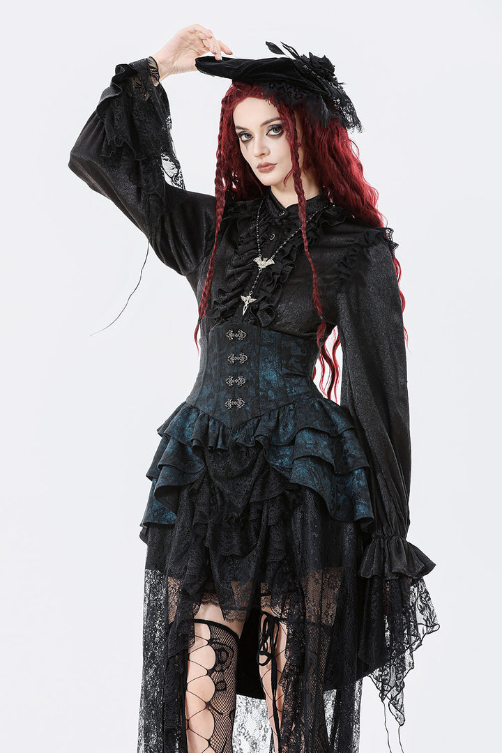 long ruffled corset skirt by dark in love