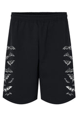 mens goth bat sweatshorts
