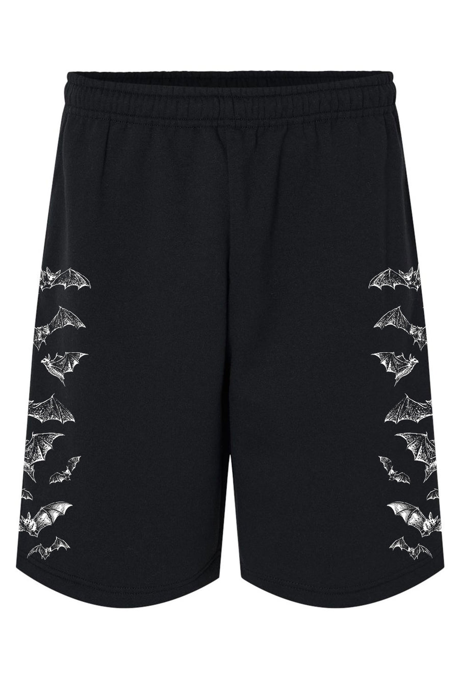 mens goth bat sweatshorts