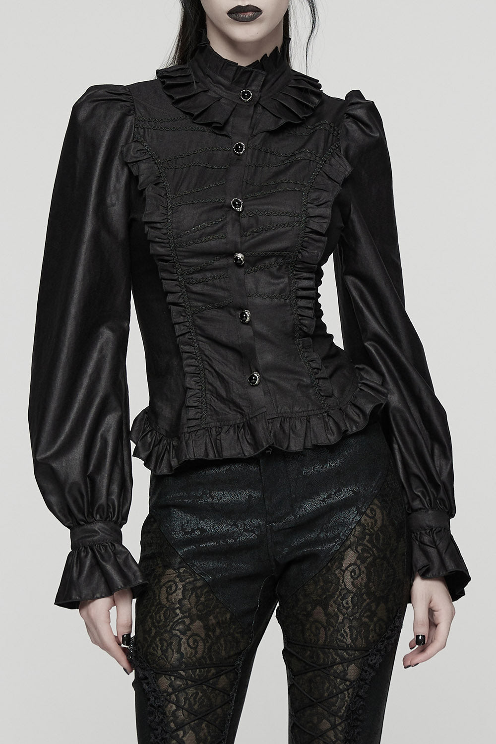 vintage goth button-down shirt