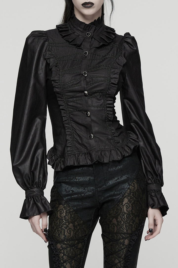 vintage goth button-down shirt