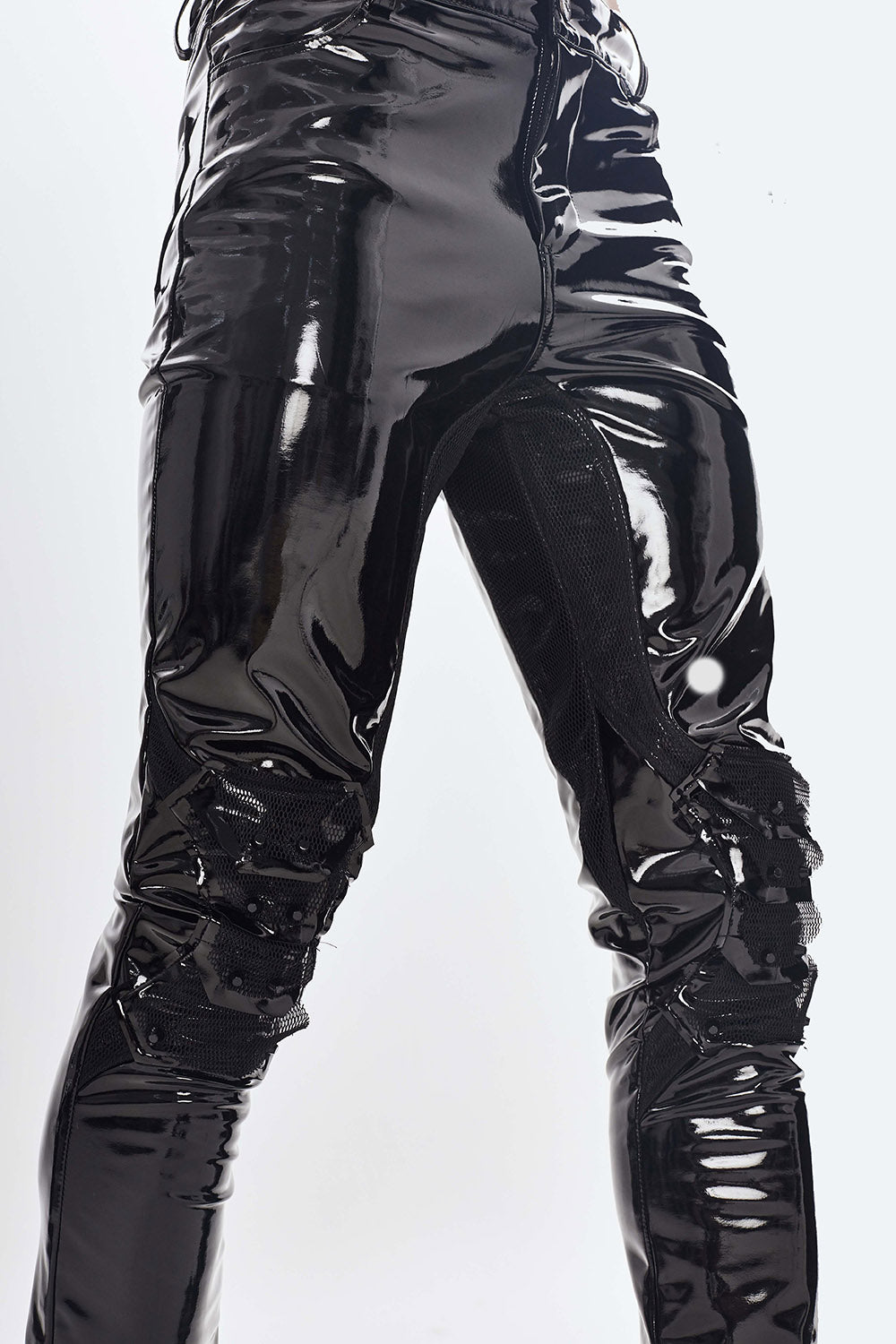 mens shiny leather pants