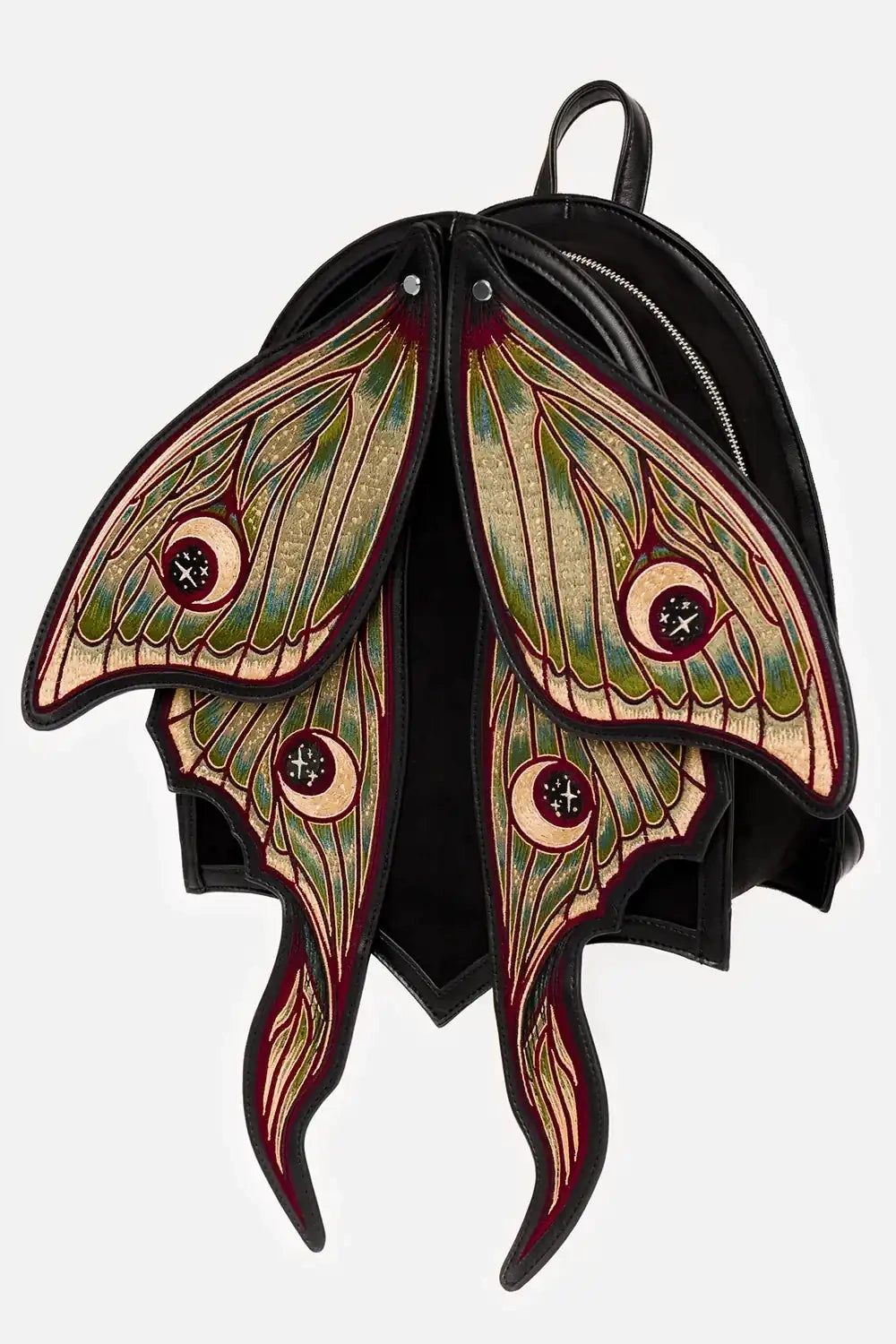 witchy cottagecore backpack with attached wings