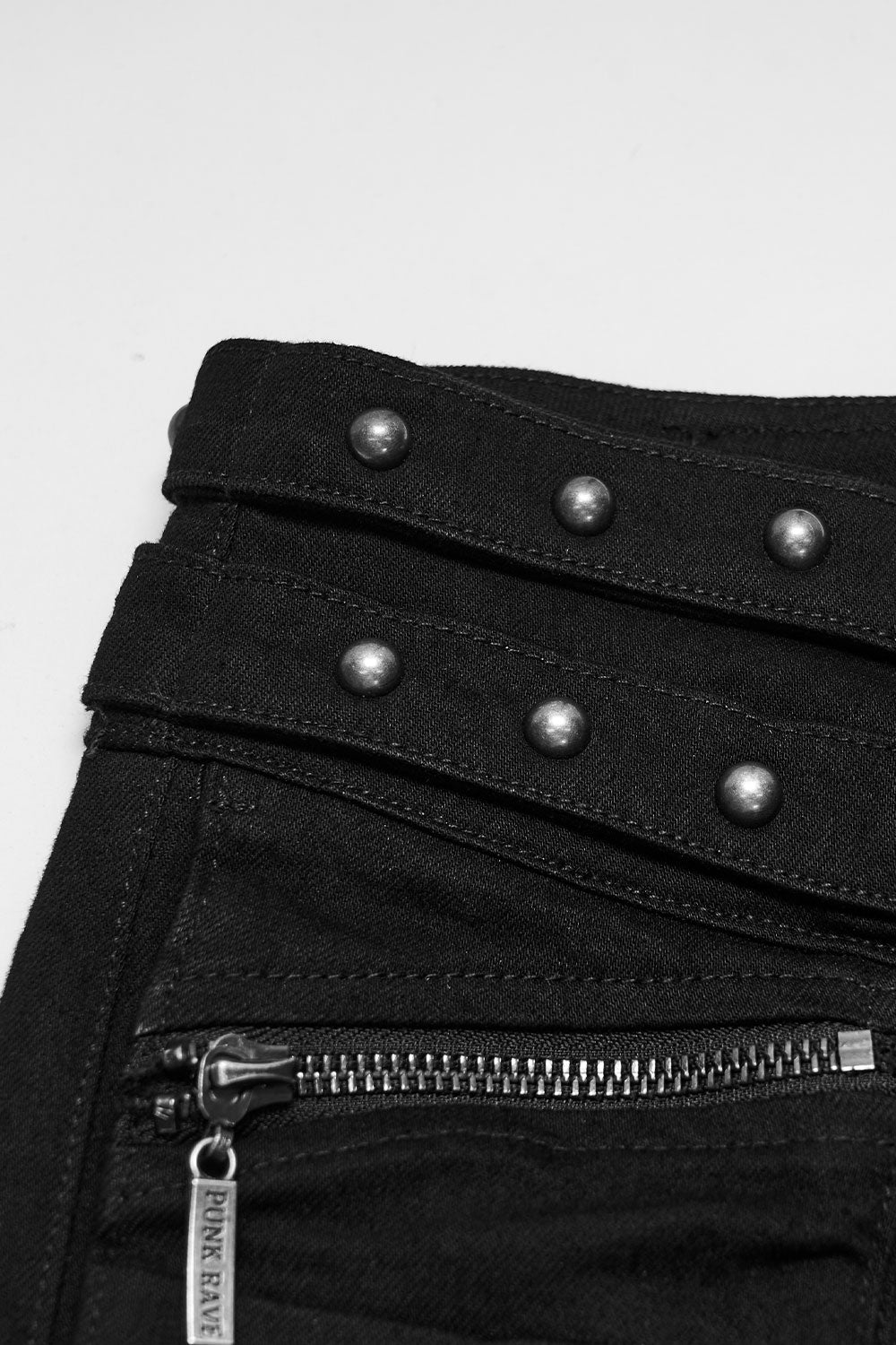 punk rave womens pants with zipper pockets