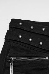 punk rave womens pants with zipper pockets