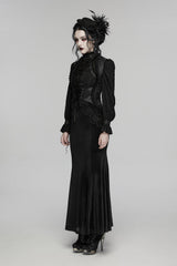 romantic goth womens black lace vest