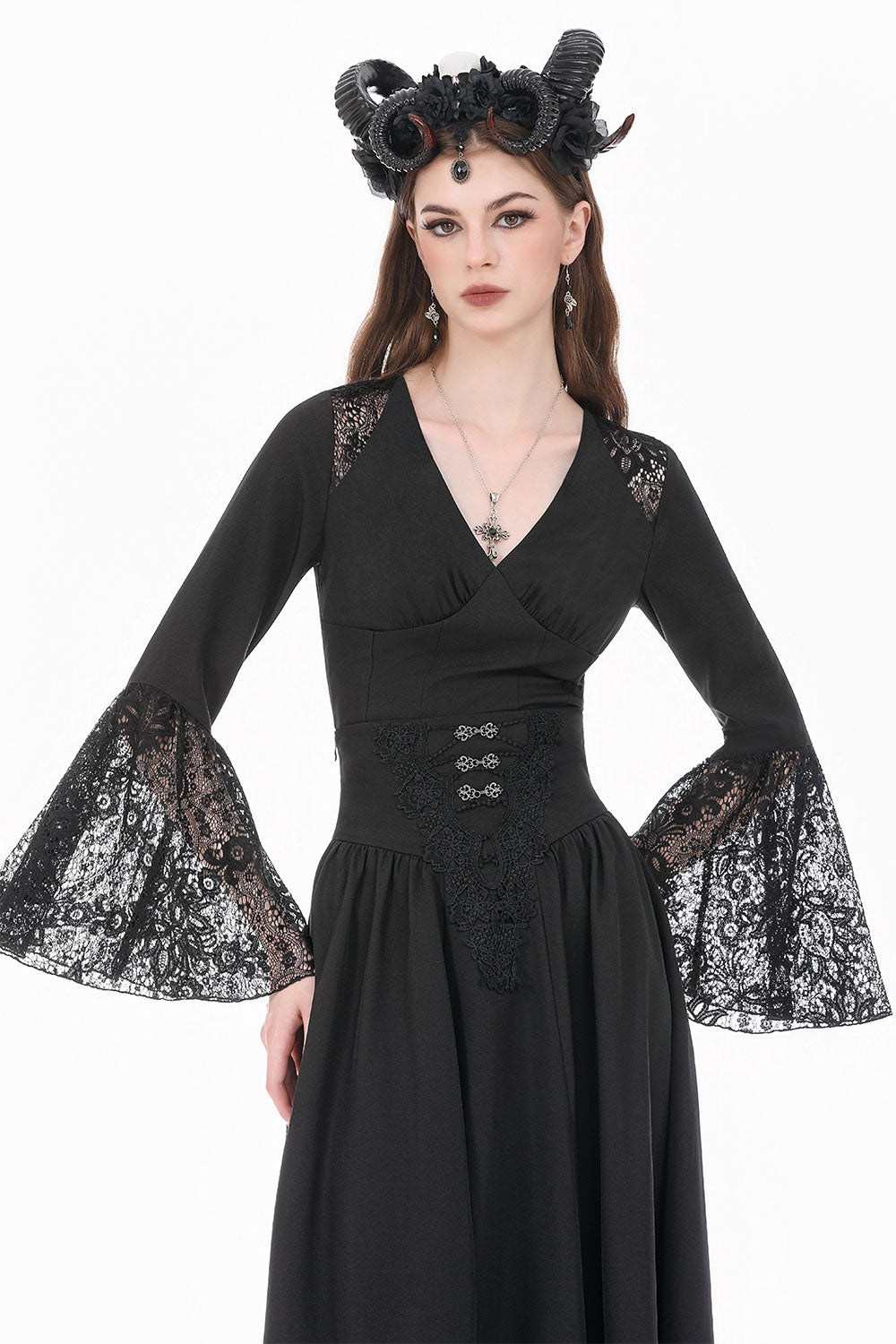 Cinched waist goth skirt