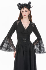 Cinched waist goth skirt