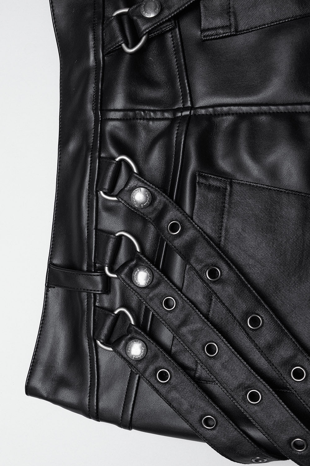 black leather moto pants