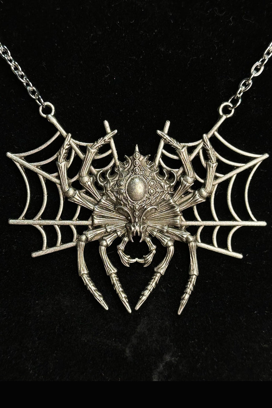 gothic spider necklace