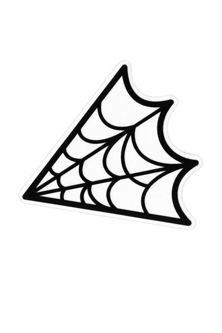 Black Spiderweb Clear Sticker