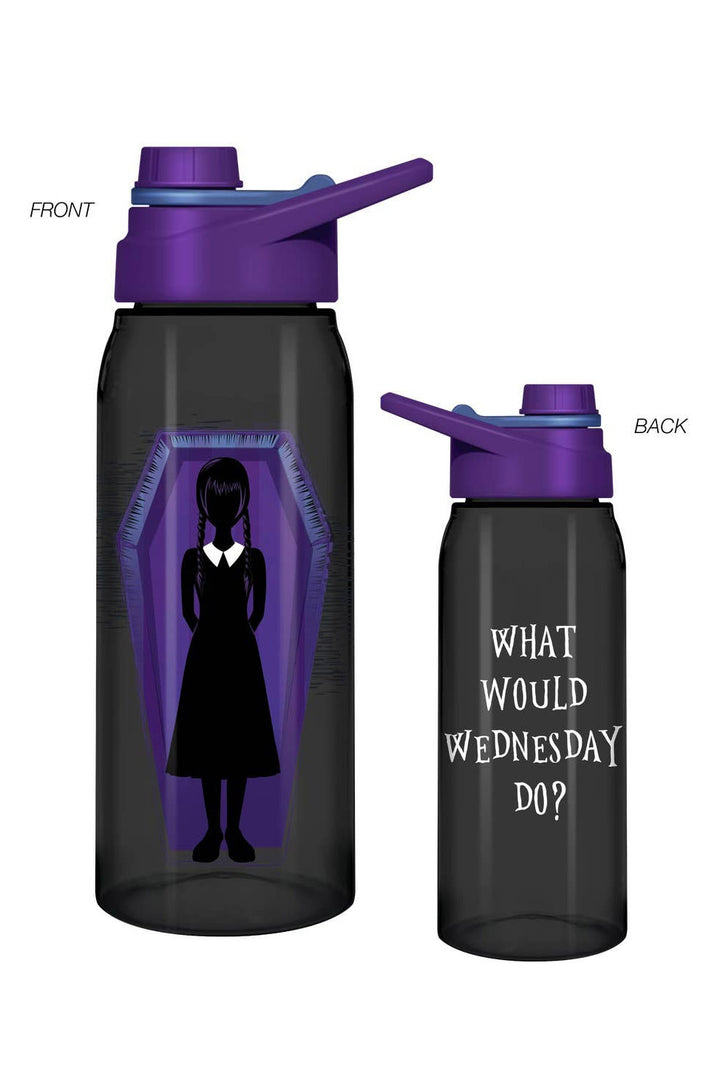 wednesday addams gothic water bottle