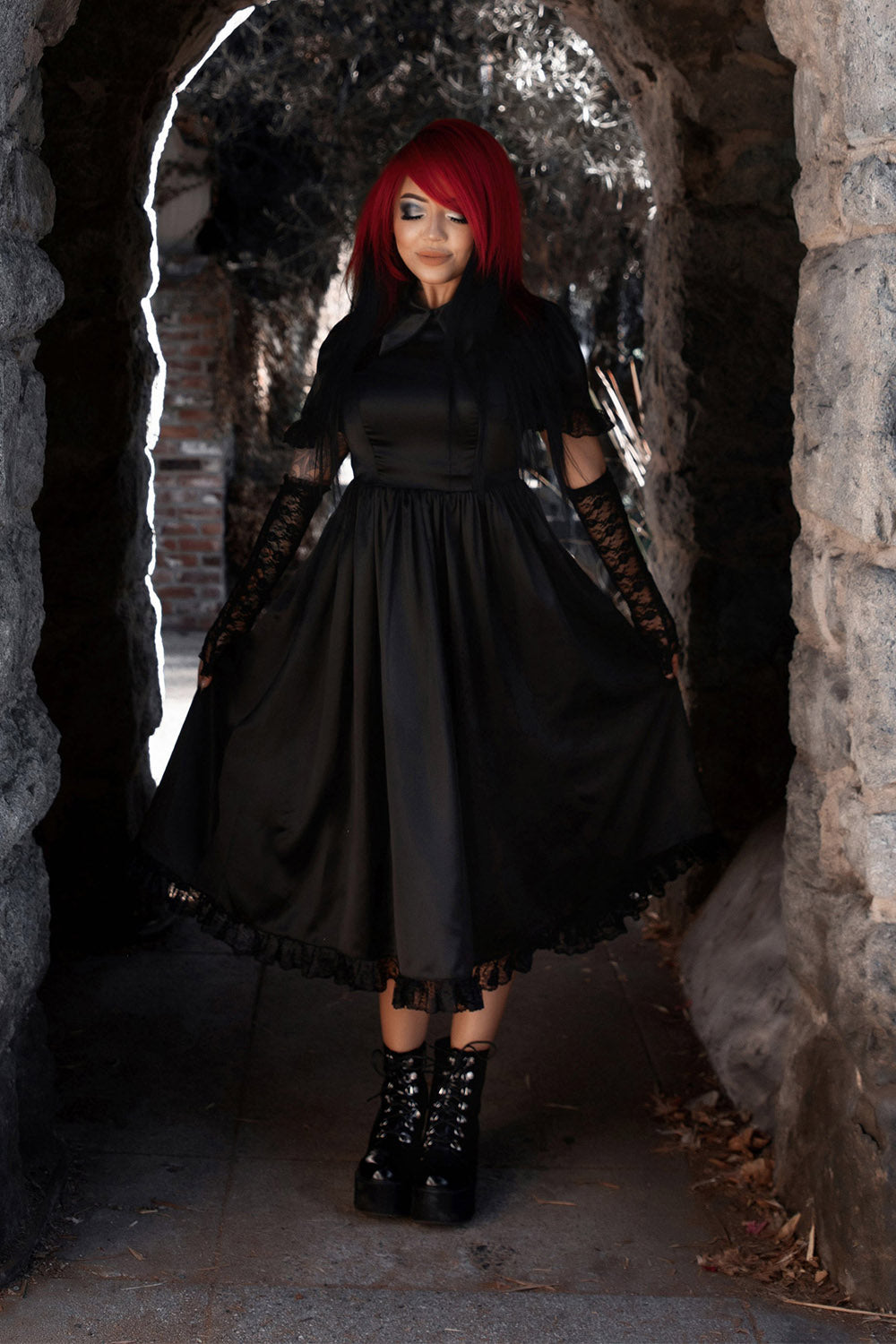 womens collared dark academia wednesday addams dress