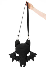creepy cute bat shaped shoulder bag