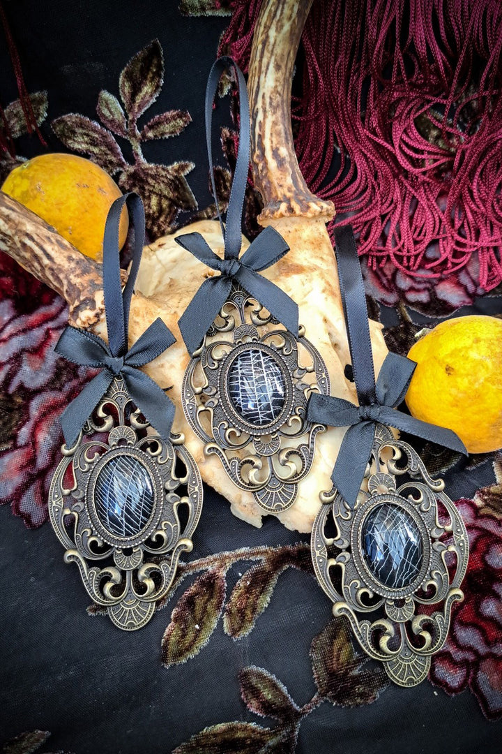 weird goth christmas tree ornament 