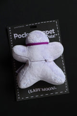 lady moon co's creepy cute embroidered monster keychain with back pocket