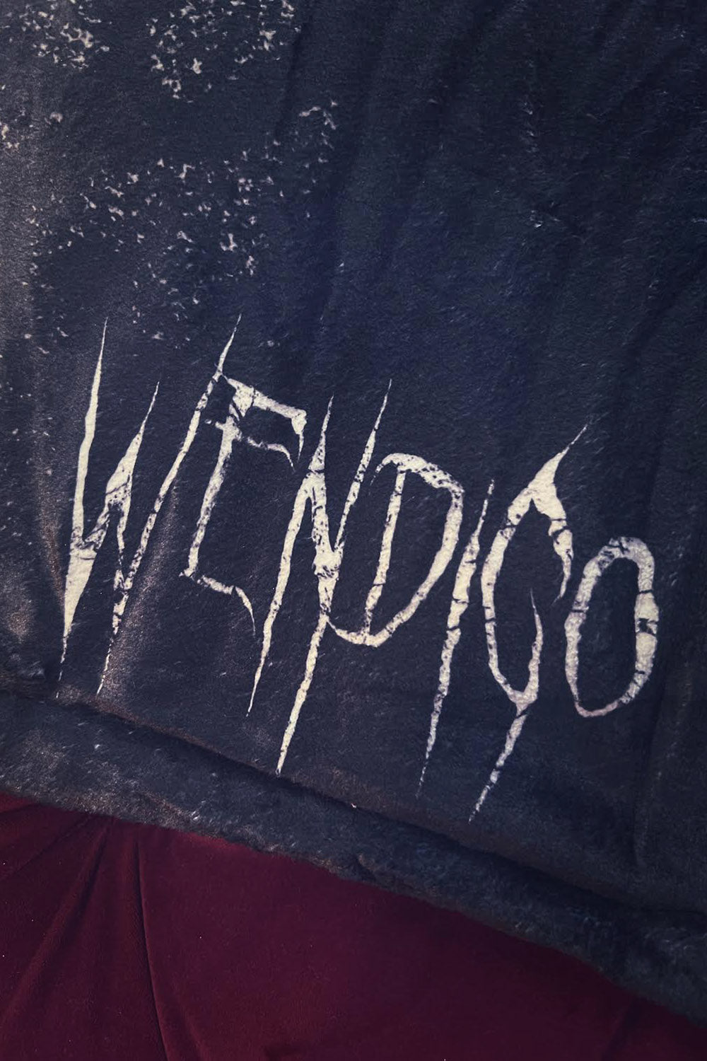 horror monster wendigo throw blanket