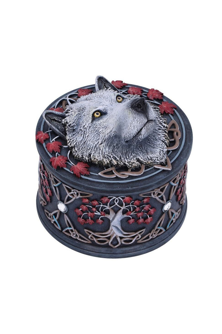 gothic wolf jewelry box
