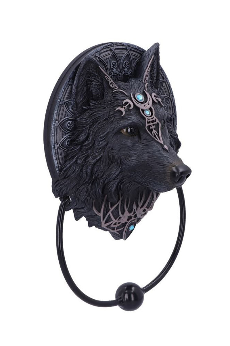 black werewolf door knocker